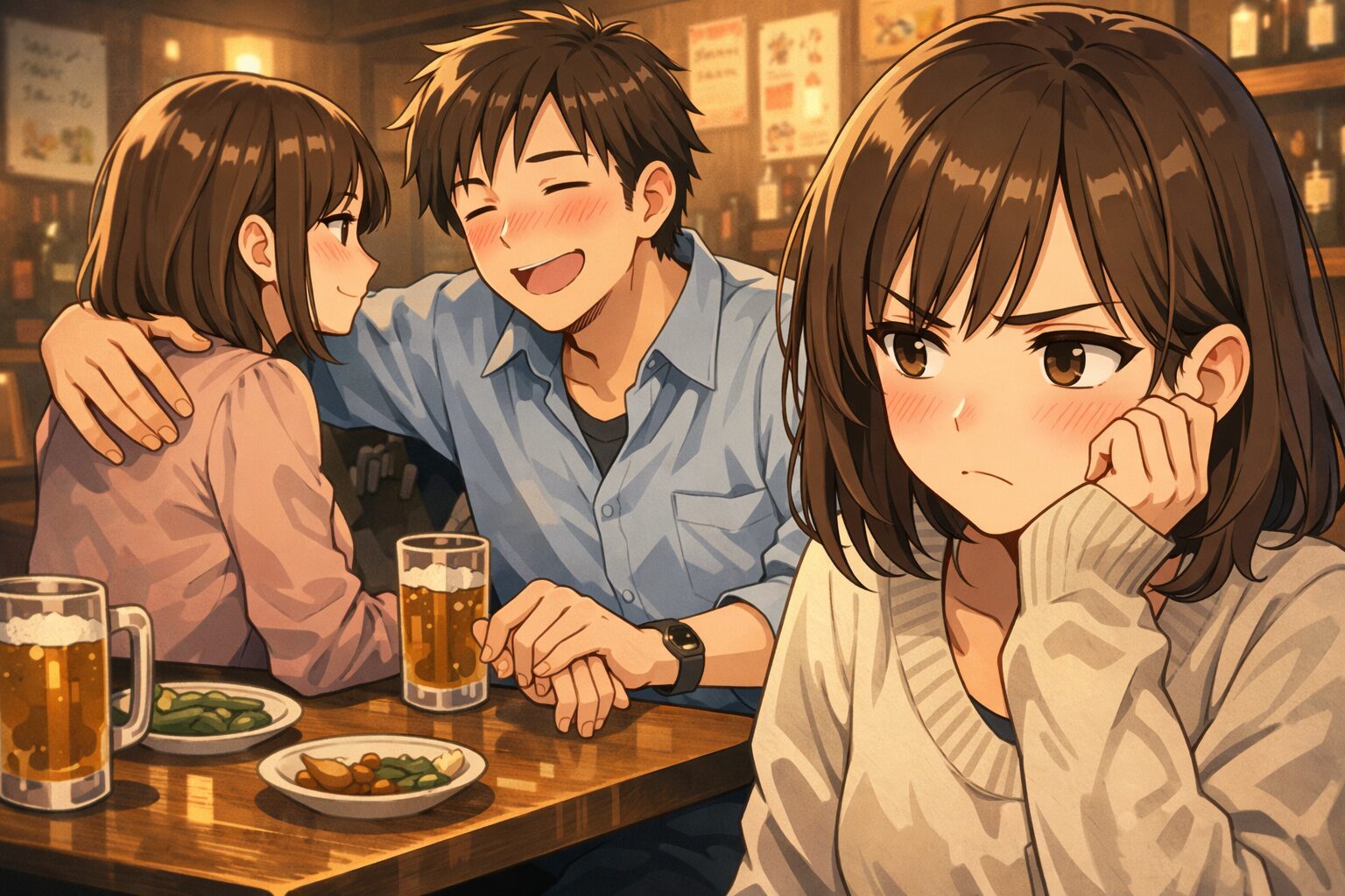 Q.旦那が気持ちが悪いです お酒が入ると女性に腕をまわしたりします