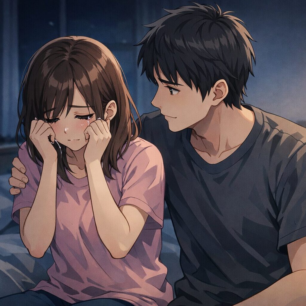 【閲覧数の多い投稿】Q.怖いです(;_;)昨日の夜に、電気消して旦那とチューをして いつも通り寝ようとしたら…