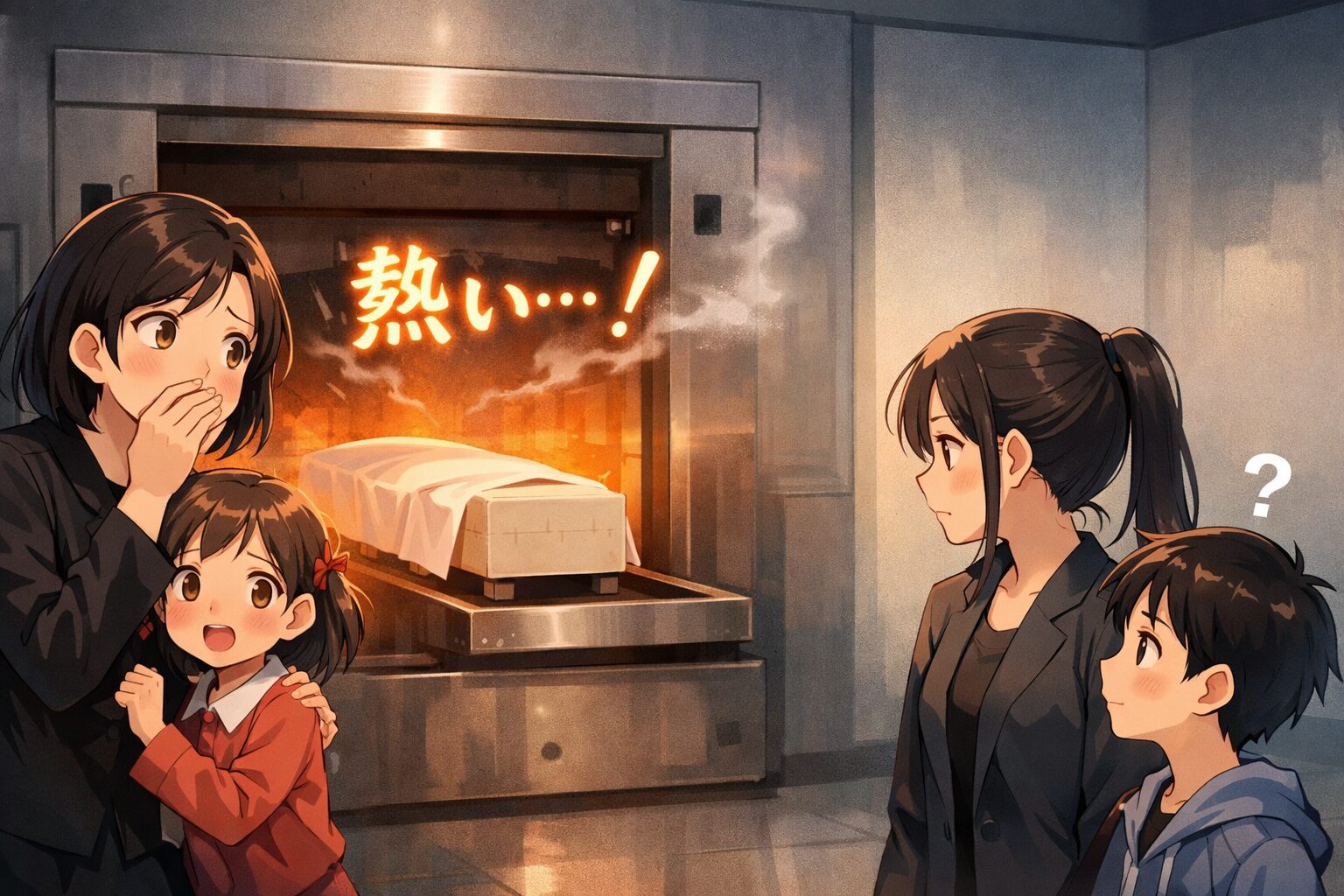 Q.小2位の時の火葬場で亡くなった父を入れる前に「熱い！」って聞こえました