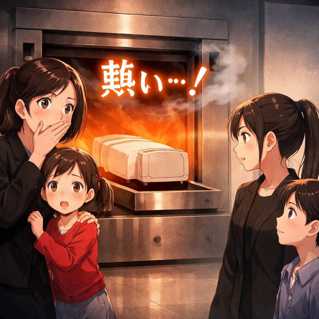 Q.小2位の時の火葬場で亡くなった父を入れる前に「熱い！」って聞こえました