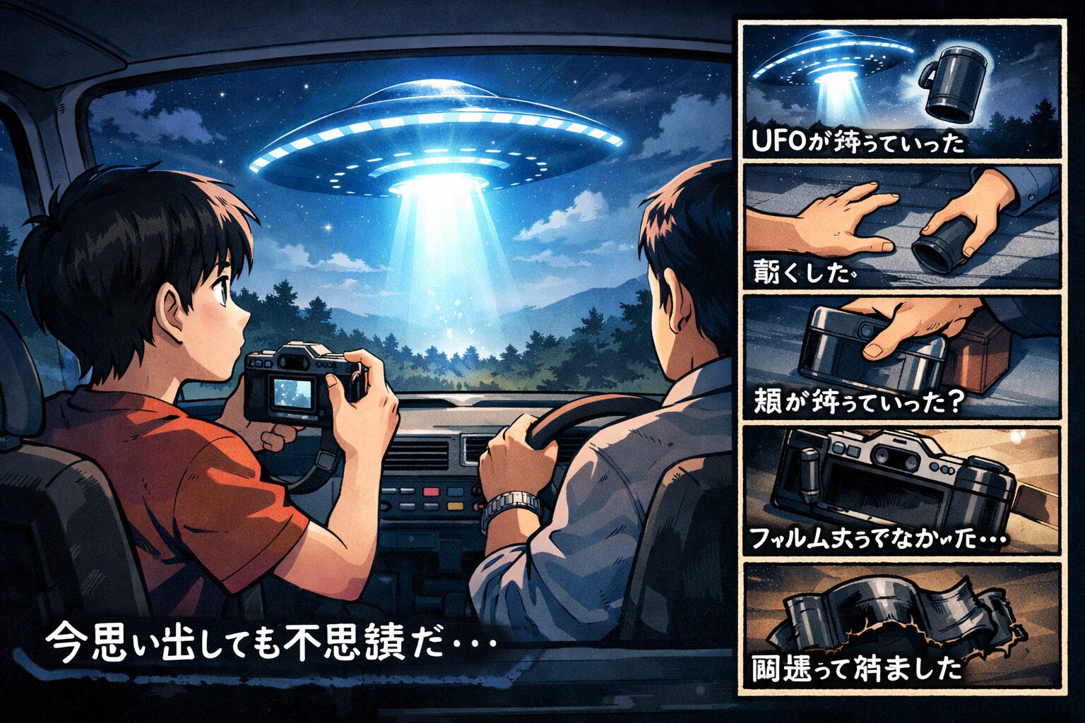 Q.「UFO」・・・ ばっちり撮れたのに 次の日にカメラのフィルムがなくなってた。